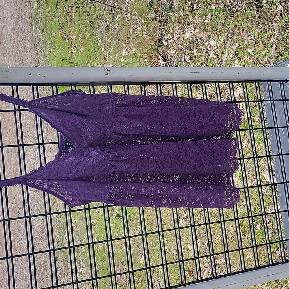 Torrid purple lace baby doll size 3